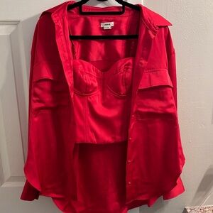 Jason Wu Scarlet Blouse and Bustier Set